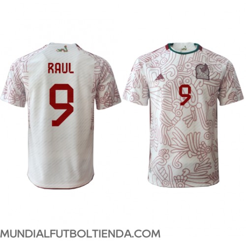 Camiseta México Raul Jimenez #9 Segunda Equipación Replica Mundial 2022 mangas cortas